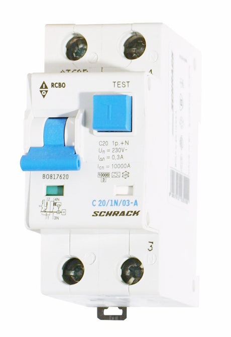 Foto: FI/LS-Schalter, Kennlinie C, 16A, 300mA, 1+N, Typ A