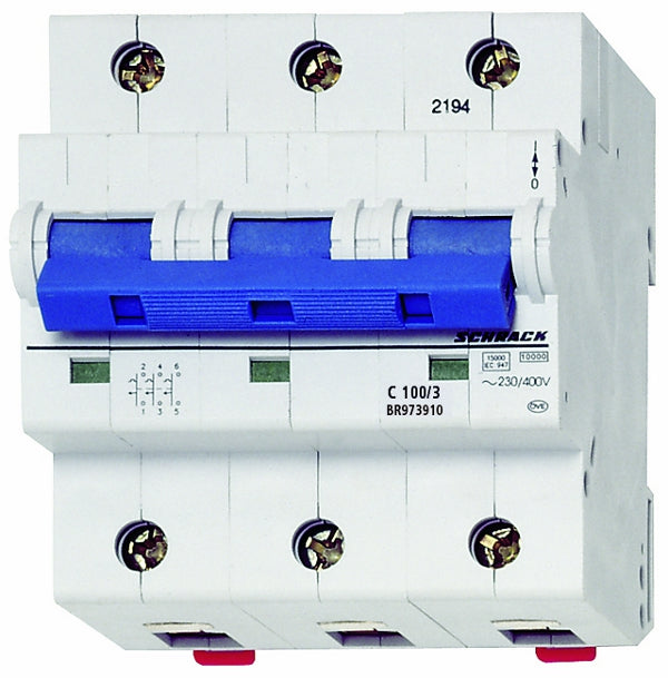 Hochstromsicherungsautomat, Kennlinie C 100A, 3-polig, 10kA