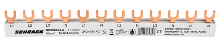 Foto: Verschienung 1xFI 4-polig, 4xLS 1+N, 12TE, 10mm²
