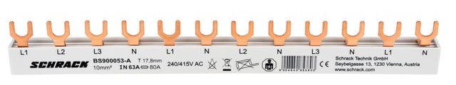 Foto: Verschienung 1xFI 4-polig, 4xLS 1+N, 12TE, 10mm²
