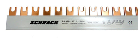 Foto: Gabel-Einzelverschienung U-4-L2 16mm², 1m