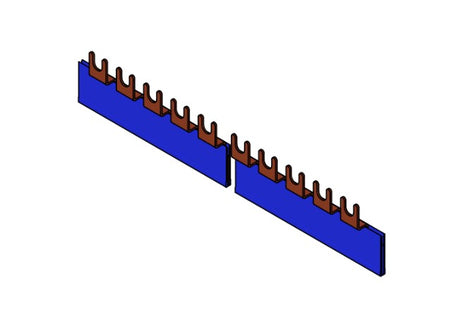 Gabel-Einzelverschienung U-4-N 16mm², 1m