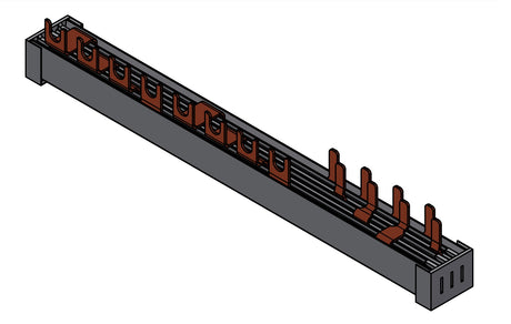 Foto: Verschienung, 2xLS 3+N, 4xLS 1+N/1TE, 12TE