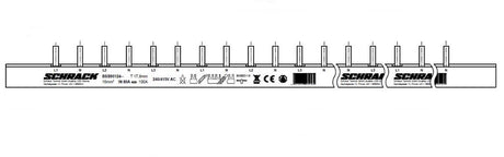 Foto: Stiftverschienung 4-polig, L1/N/L2/N/L3/N, 16mm²,1m