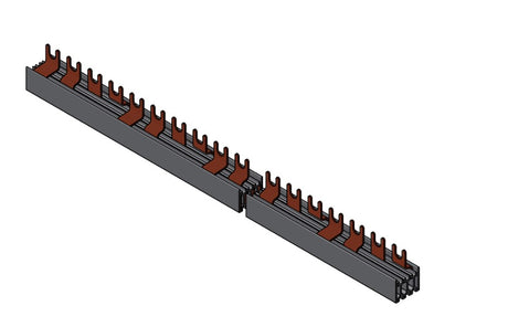 Foto: Gabelverschienung 4-polig, 10mm², N/L1/L2/L3 (L1/L2/L3/N),1m