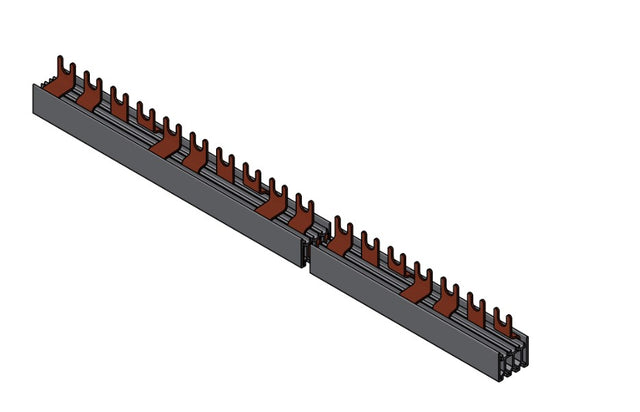 Foto: Gabelverschienung 4-polig, 10mm², N/L1/L2/L3 (L1/L2/L3/N),1m
