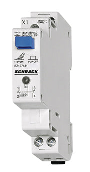 Foto: Reiheneinbau-Taster mit LED 24VAC/DC, 1S +  1Ö, 16A