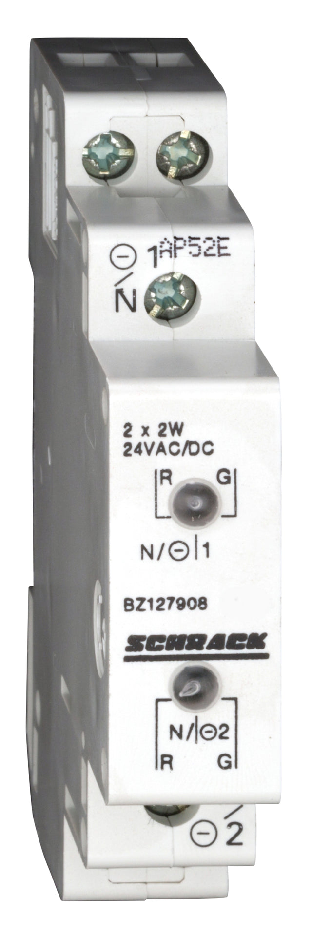 Foto: Reiheneinbau-Doppelleuchte LED 12-24VAC/DC, rot/grün