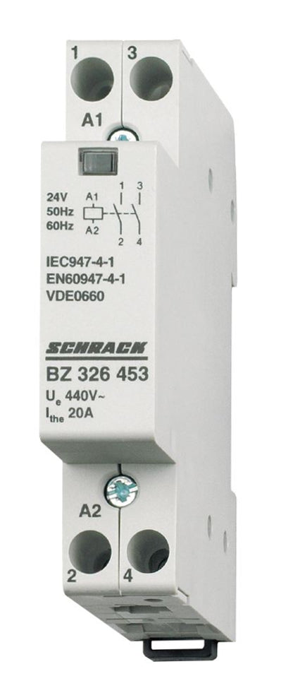 Installationsschütz 20A, 2S, 24VAC 1TE