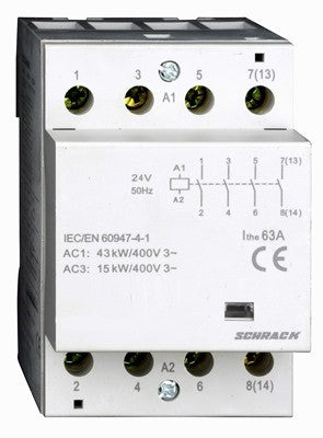 Foto: Installationsschütz 40A, 4Öffner, 230VAC 3TE, Serie ME