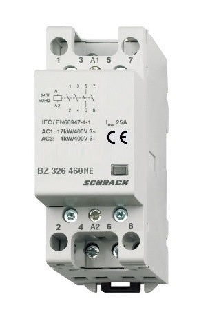 AMPARO-Installationsschütz 25A, 4S, 24VAC 2TE