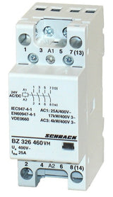 Installationsschütz 25A, 4S, 24VACDC 2TE