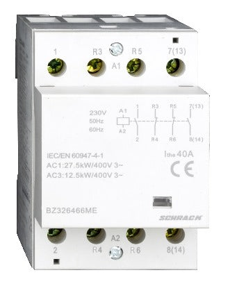 Foto: AMPARO-Installationsschütz 40A, 2S+2Ö, 230VAC 3TE