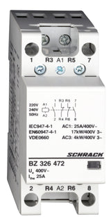 Foto: Installationsschütz 25A, 2S+2Ö, 230VAC 2TE