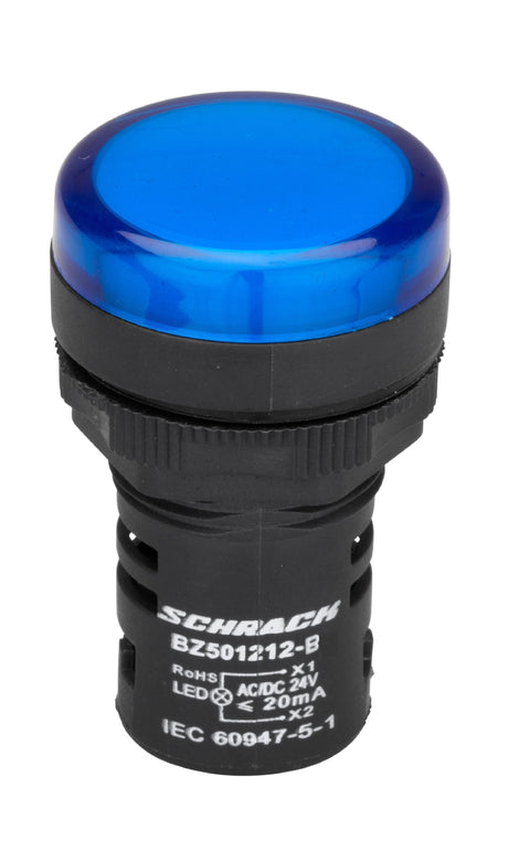 LED-Leuchtmelder Monoblock 24VAC/DC blau