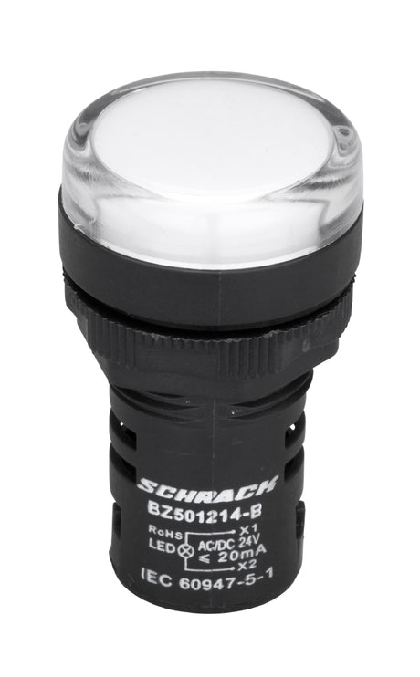 LED-Leuchtmelder Monoblock 24VAC/DC weiß