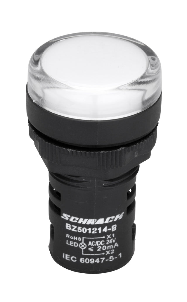 LED-Leuchtmelder Monoblock 24VAC/DC weiß