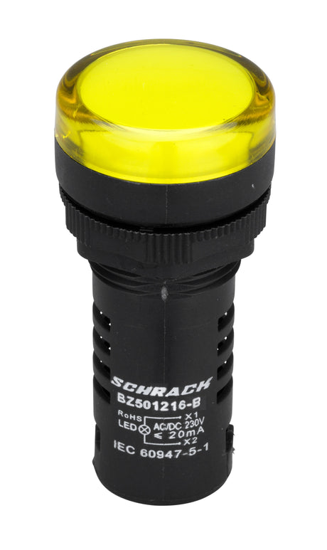 LED-Leuchtmelder Monoblock  230VAC/DC gelb