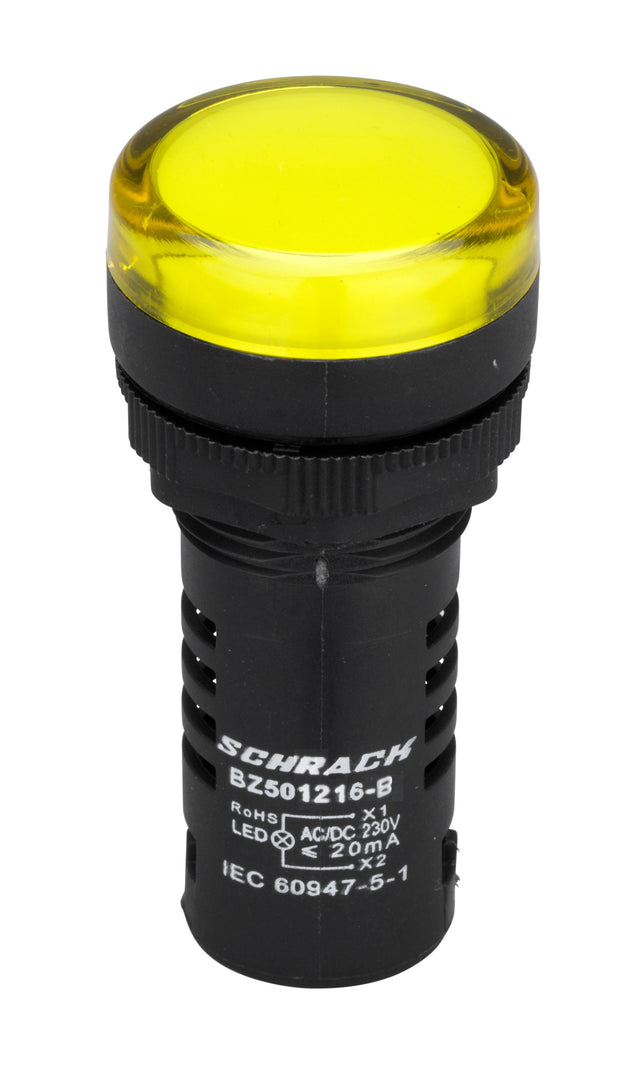 LED-Leuchtmelder Monoblock  230VAC/DC gelb