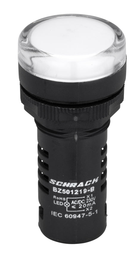LED-Leuchtmelder Monoblock  230VAC/DC weiß