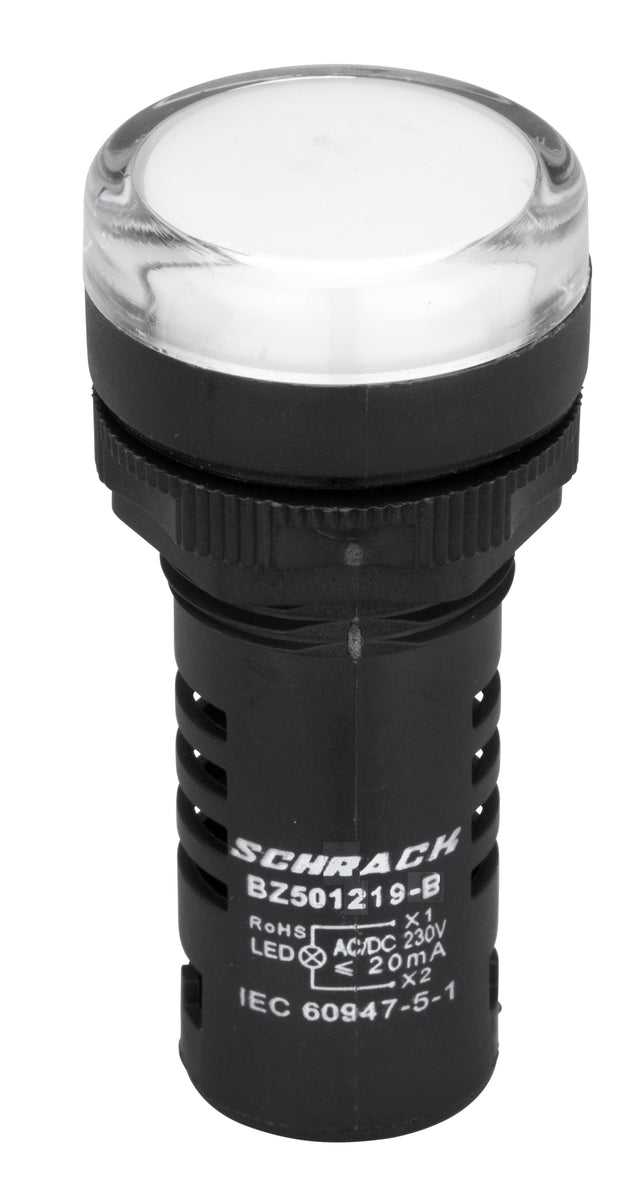 LED-Leuchtmelder Monoblock  230VAC/DC weiß