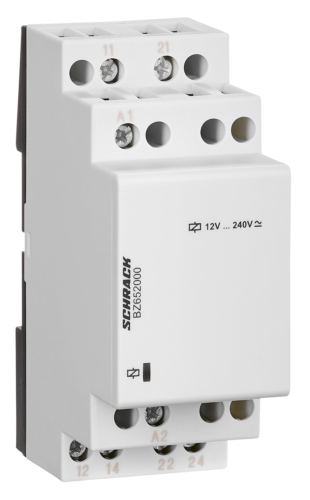 Reiheneinbau-Relais, 2 Wechsler, 12-240VAC/DC