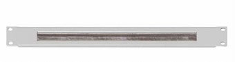 Foto: 19" Bürsteneinführungspanel mit Bürste, 1HE, RAL7035