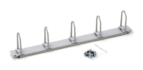 Foto: 19" Kabelführungspanel, 5 große Ringe 40x83mm, 1HE, RAL7035