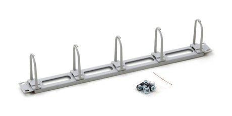 Foto: 19" Kabelführungspanel mit Öffnungen,5 Ringe 40x83,1HE,R7035