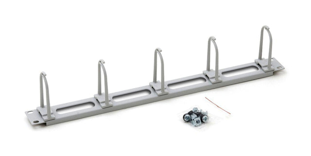 Foto: 19" Kabelführungspanel mit Öffnungen,5 Ringe 40x83,1HE,R7035