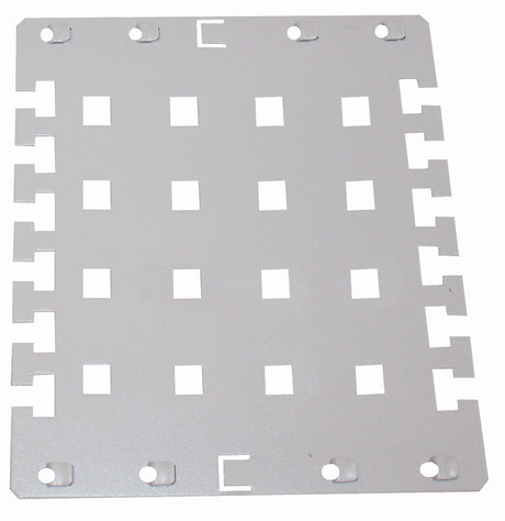 Foto: 19" Kabelabfangplatte 170x150mm zur Montage an 19" Schienen