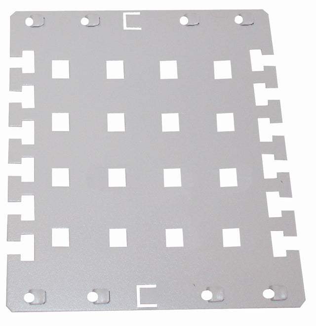 Foto: 19" Kabelabfangplatte 170x150mm zur Montage an 19" Schienen