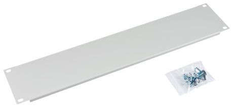 Foto: Blindplatte Stahl, 19", 2HE, RAL7035