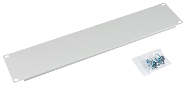 Foto: Blindplatte Stahl, 19", 2HE, RAL7035