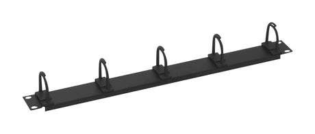 Foto: 19" Kabelführungspanel, 5 kleine Ringe, 40x53mm, 1HE,RAL9005