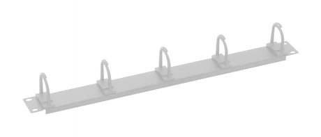 Foto: 19" Kabelführungspanel, 5 kleine Ringe, 40x53mm, 1HE,RAL7035