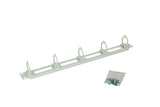 Foto: 19" Kabelführungspanel mit Öffnungen,5 Ringe 40x53,1HE,R7035