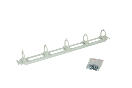 Foto: 19" Kabelführungspanel mit Öffnungen,5 Ringe 40x53,1HE,R7035