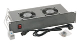 Foto: 19" Lüftereinschub mit 2 Ventilatoren u. Thermostat, 2HE