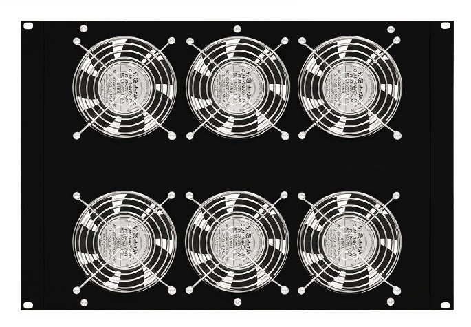 Foto: Dachlüfter mit 6 Ventilatoren u.Thermostat, 19", 8HE,RAL9005