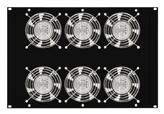 Foto: Dachlüfter mit 6 Ventilatoren u.Thermostat, 19", 8HE,RAL9005