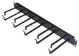 Foto: 19" Kabelführungspanel, 1HE, 5 Metall-Ringe 130mm, RAL9005