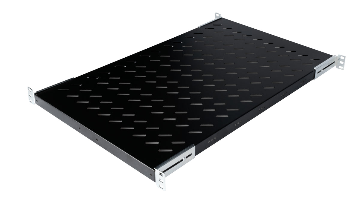 19" Fachboden Fix, bis 50kg Last, T=720mm, 1HE, RAL9005