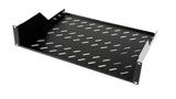 19" Fachboden Fix, 2HE, bis 50kg Last, T=350mm, Low Profile