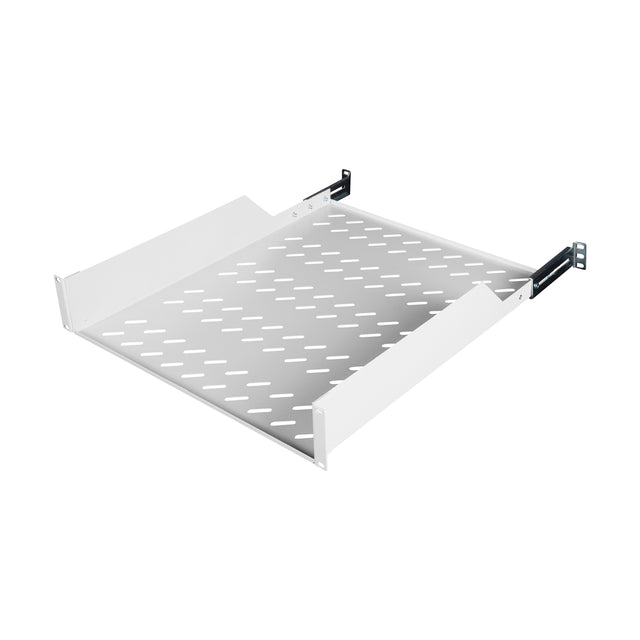 19" Fachboden Fix, 2HE, bis 50kg Last, T=550mm, Low Profile