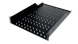 19" Fachboden Fix, 2HE, bis 50kg Last, T=650mm, Low Profile