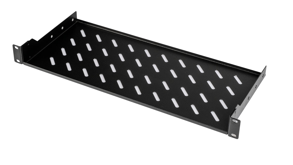 19" Fachboden Fix, 1HE, bis 30kg Last, T=200mm, Low Profile