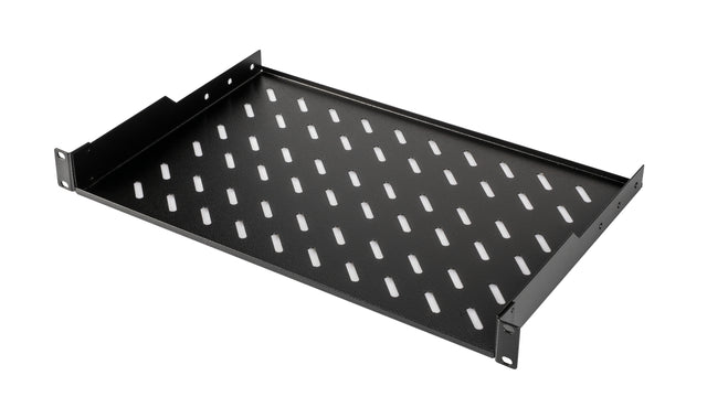 19" Fachboden Fix, 1HE, bis 30kg Last, T=300mm, Low Profile