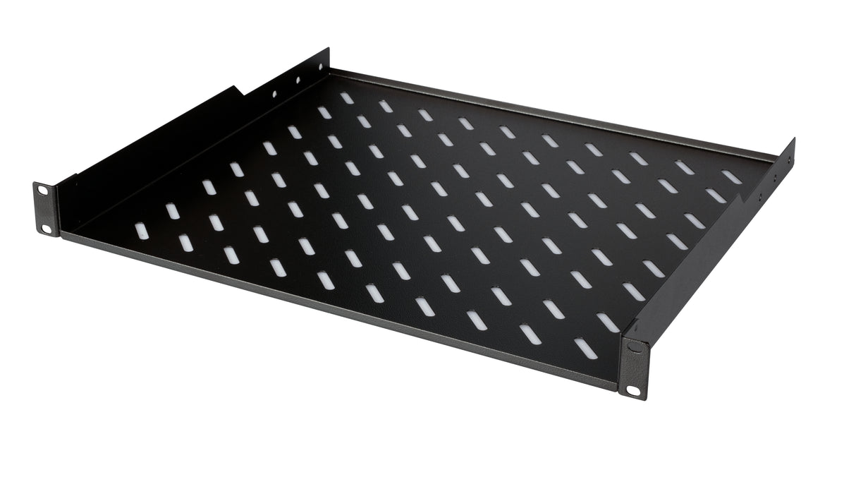 19" Fachboden Fix, 1HE, bis 30kg Last, T=400mm, Low Profile