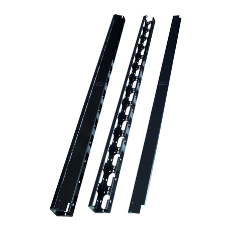 Kabelführungsset vertikal, Metall, für S-RACK Schrank 47HE
